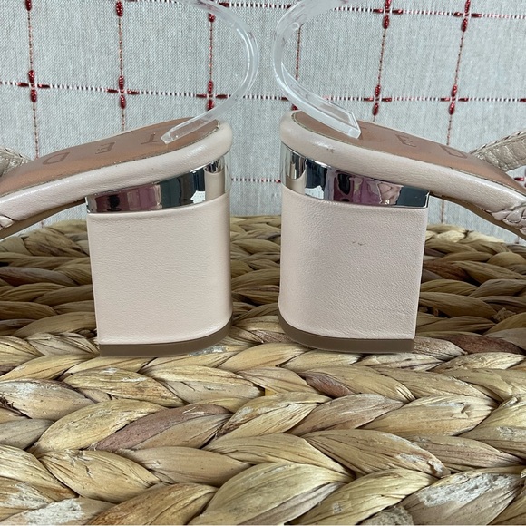 TED BAKER London “Emmalii” Strappy Slide Sandal Nude Pink Leather Braided Sz 7 - Picture 8 of 10
